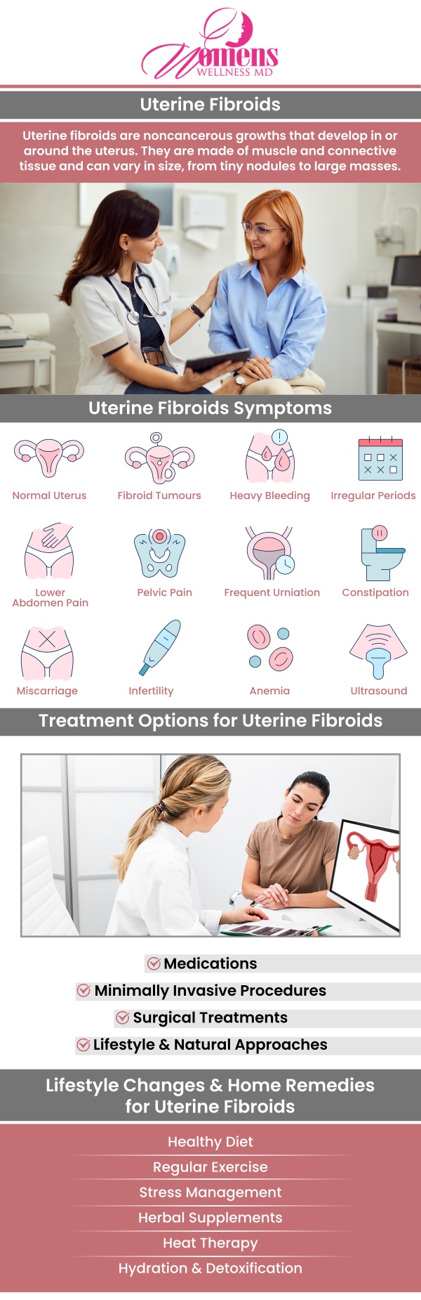Fibroids are noncancerous growth tissues with the uterine wall. Women with fibroids may not show any symptoms, which makes them difficult to detect early. They’re are often discovered during gynecological examinations, and while the prospect of growths within the uterus is scary, remember to remain calm. Dr. Chetanna Okasi of Women’s Wellness MD, helps women from Columbia, Maryland and the surrounding areas, diagnose and treat their uterine fibroids. For more information, contact us or request an appointment online. We have convenient locations to serve you in Columbia, MD & Greenbelt, MD.